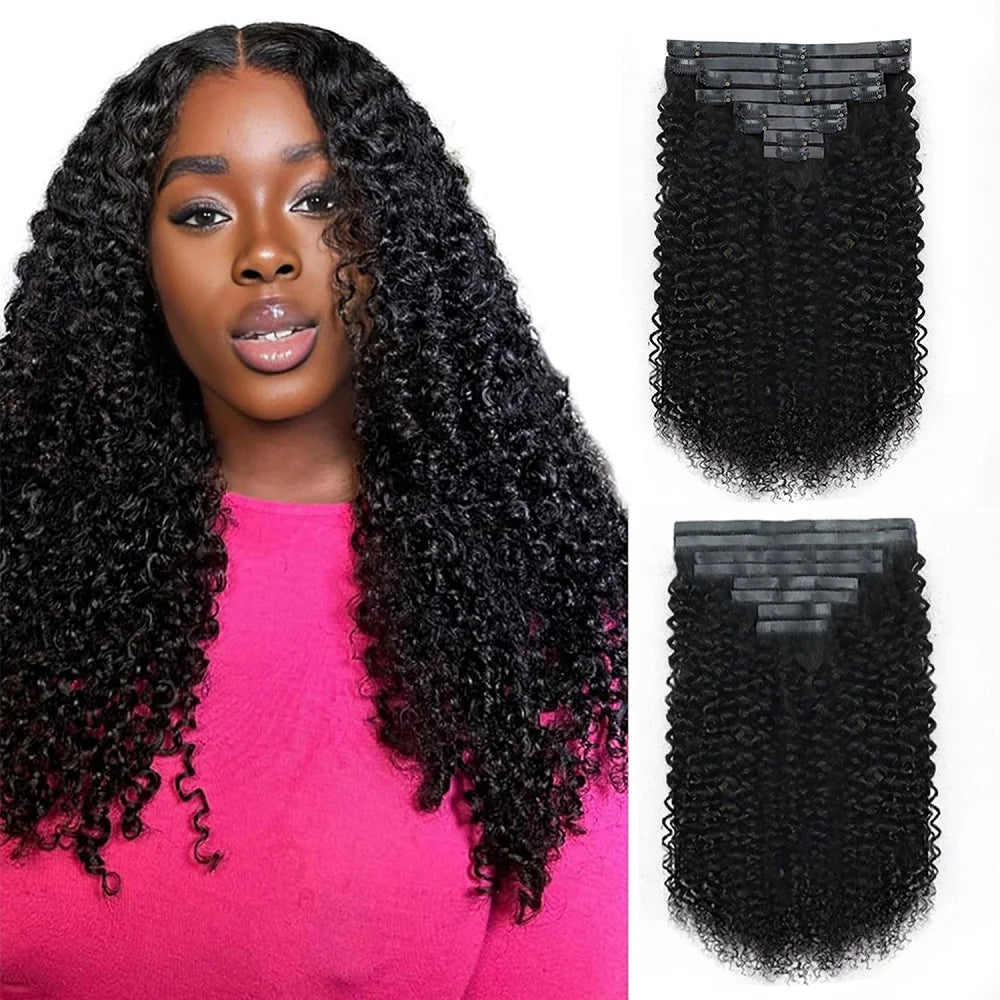 Clip in Hair Extensions Curly Wave