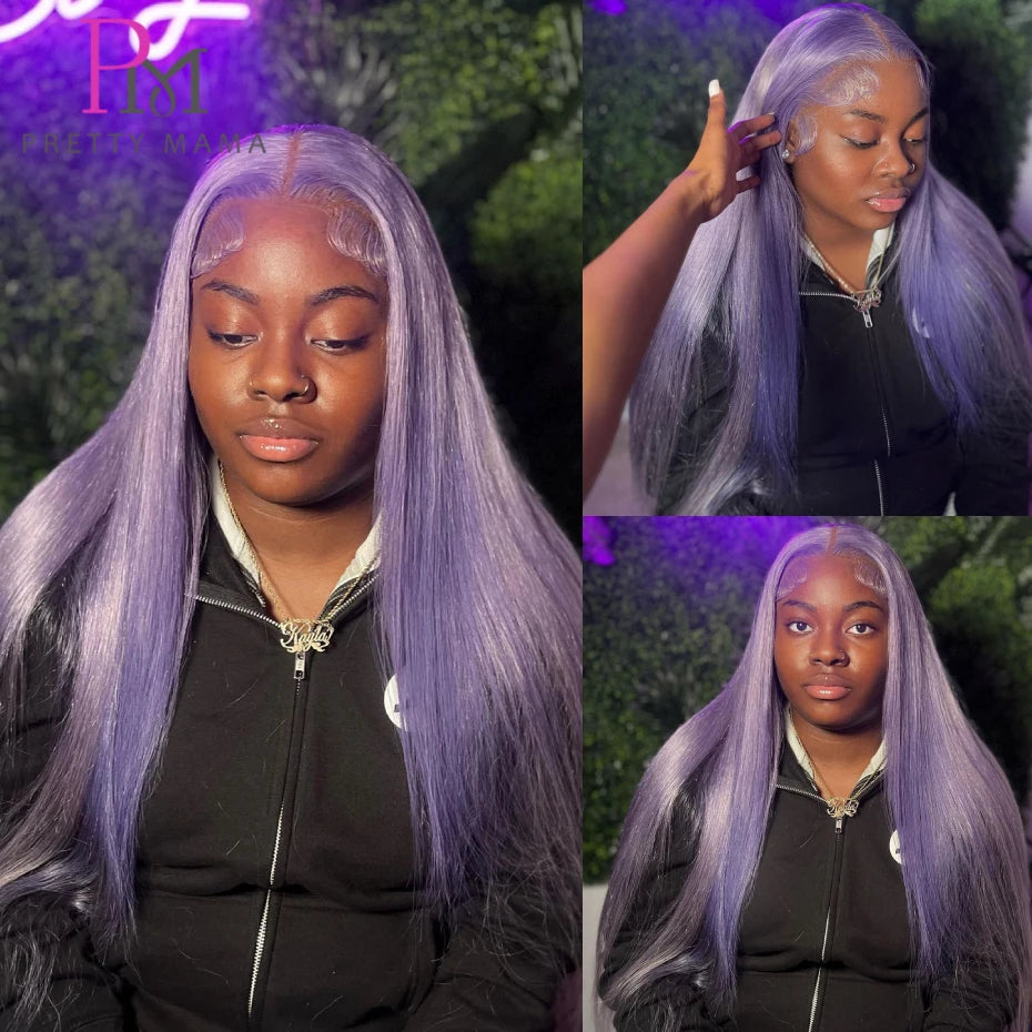 Purple Lace Fronts Wigs Human Hair