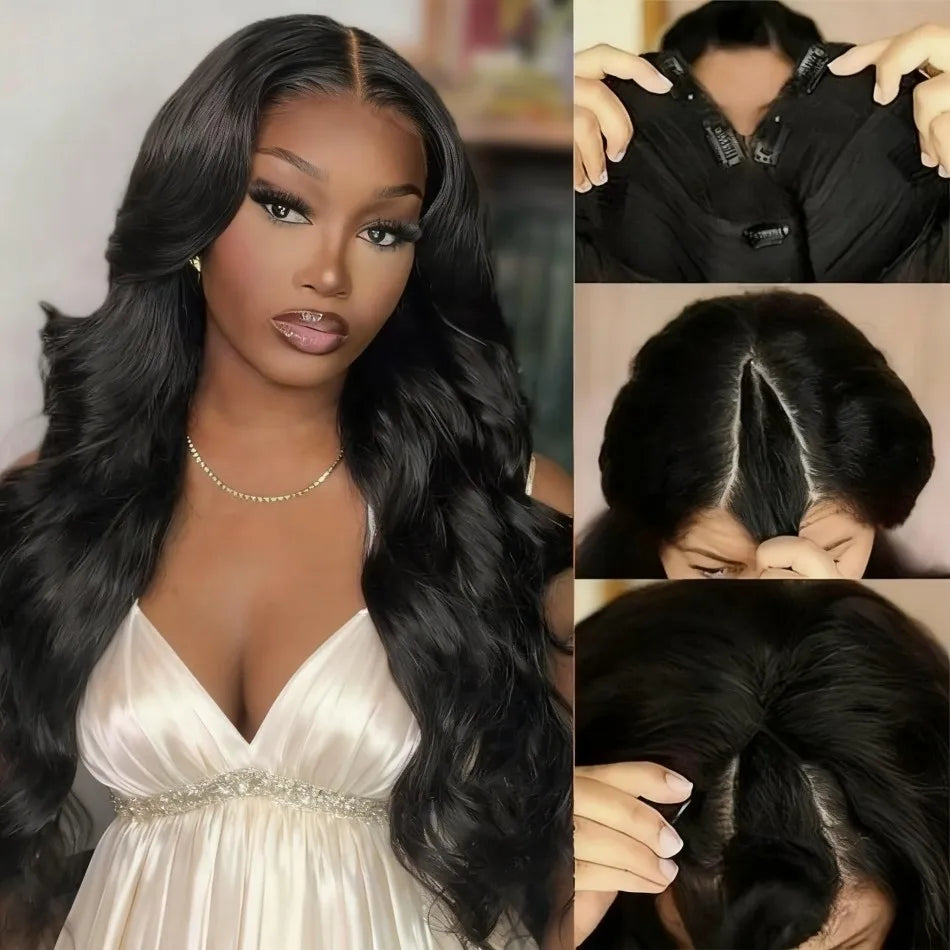 V Part Wigs Human Hair