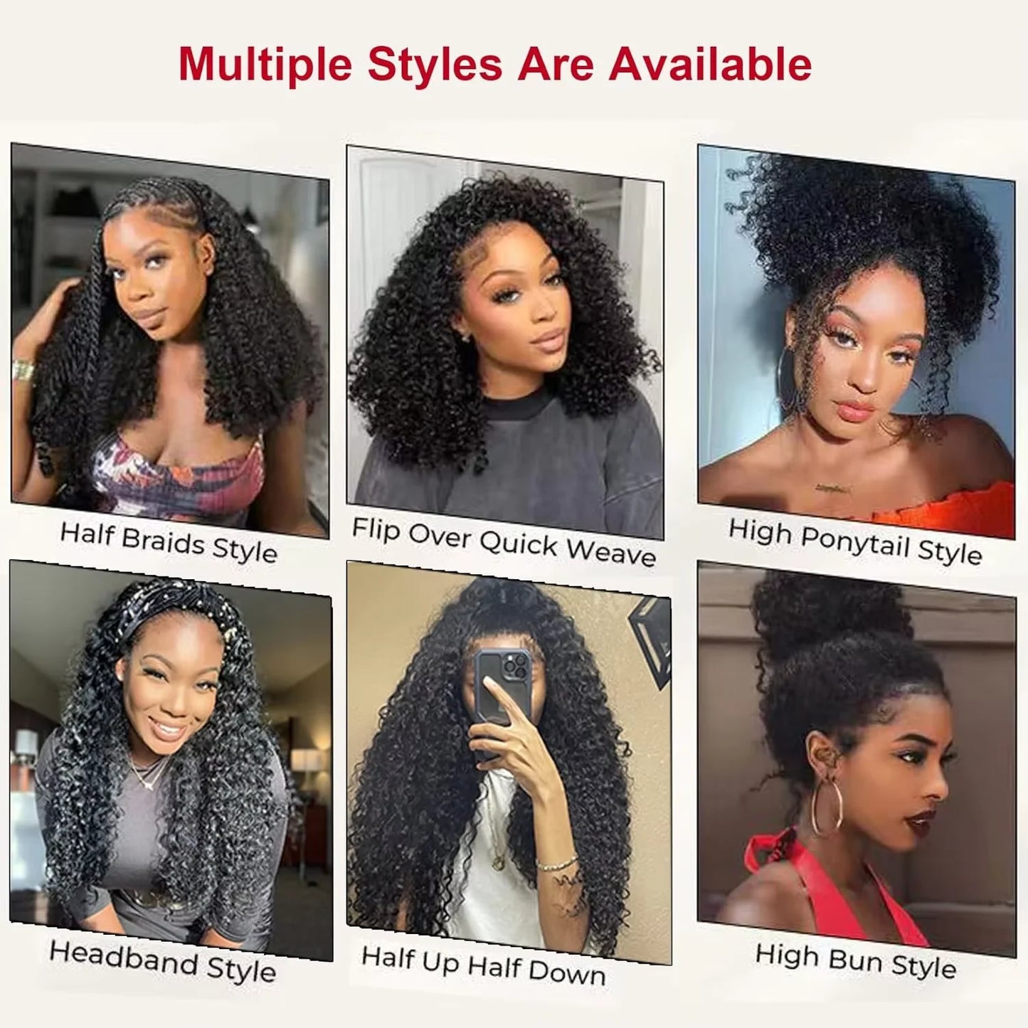 Curly Half Wig
