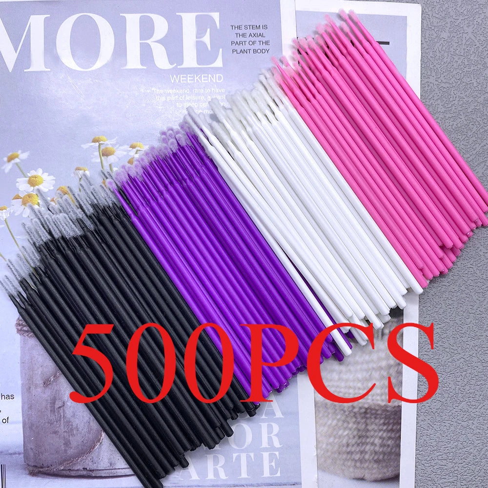 100/500pcs Eyelash Cleaning Brush