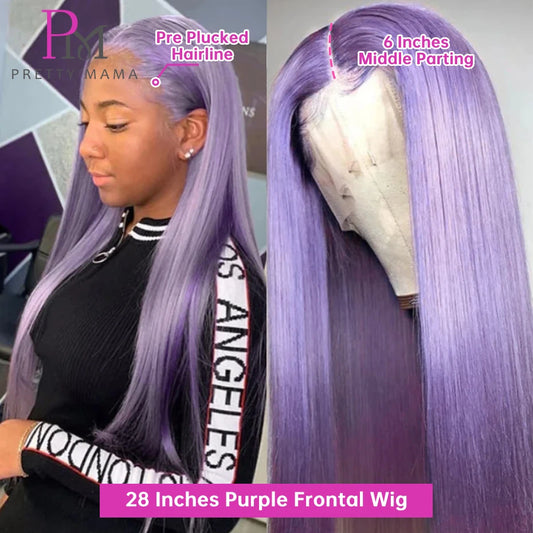 Purple Lace Fronts Wigs Human Hair
