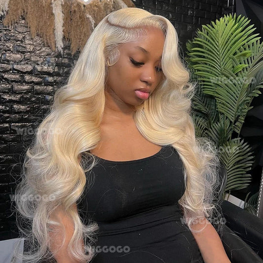 613 Human Hair 13X6 Body Wave blonde