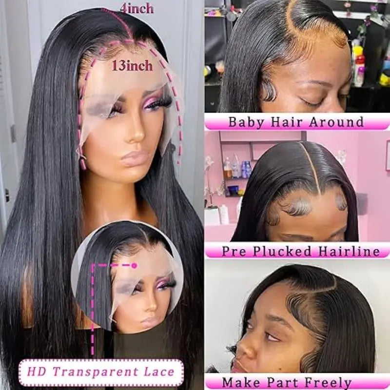 13x6 Hd Lace Frontal Wig Straight Human Hair