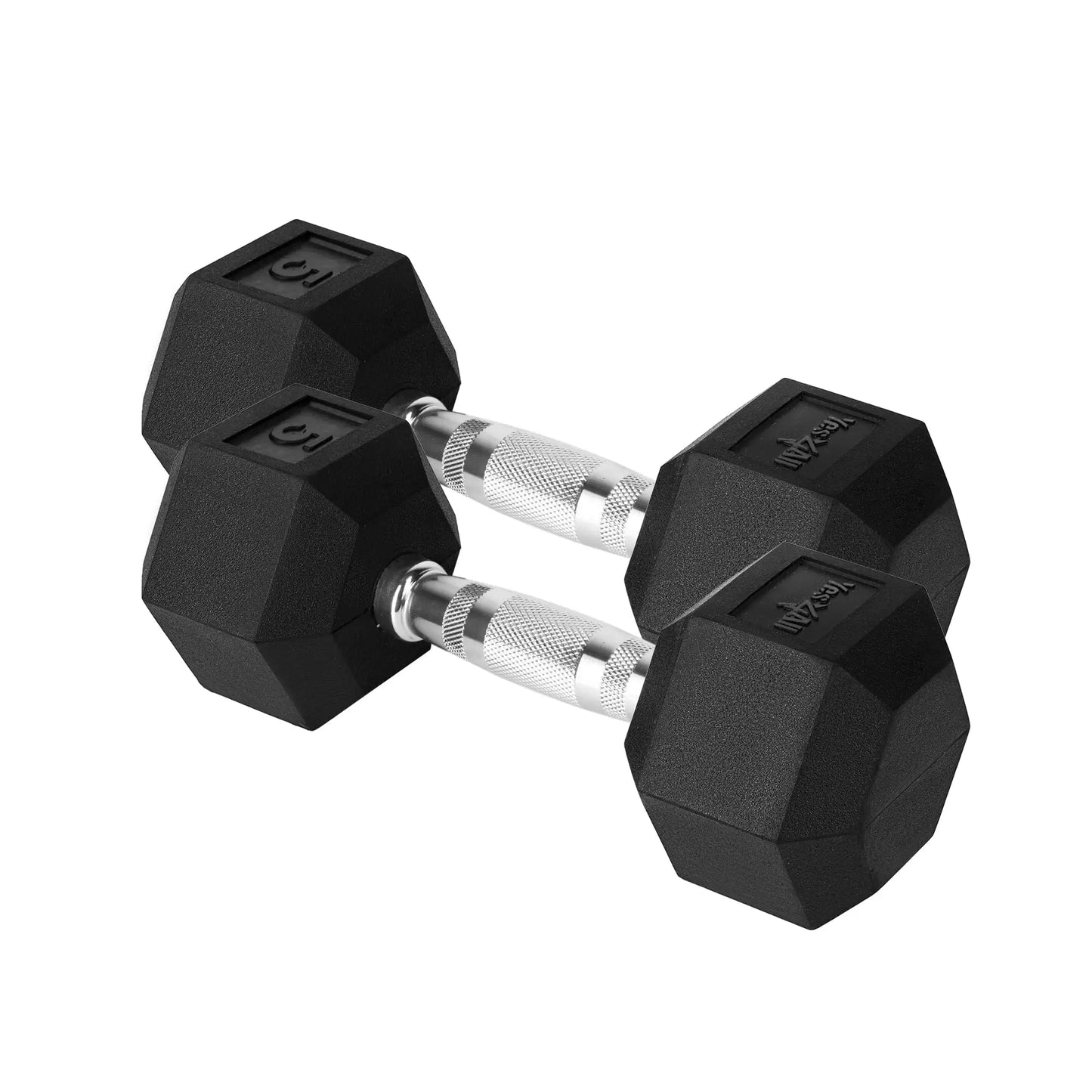 Chrome/Rubber Grip Dumbbells