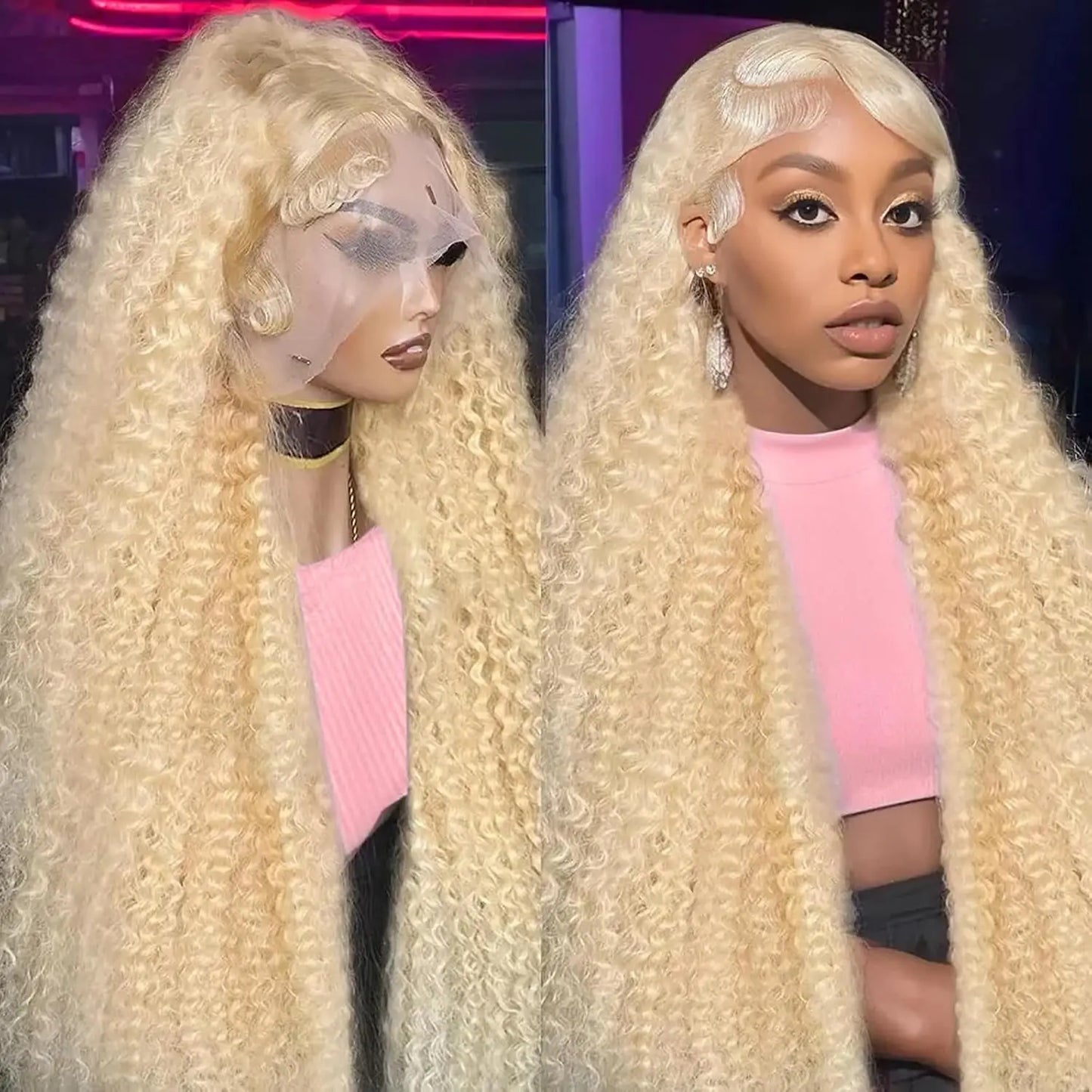 613 Blonde Deep Wave Frontal  30 Inch Human Hair