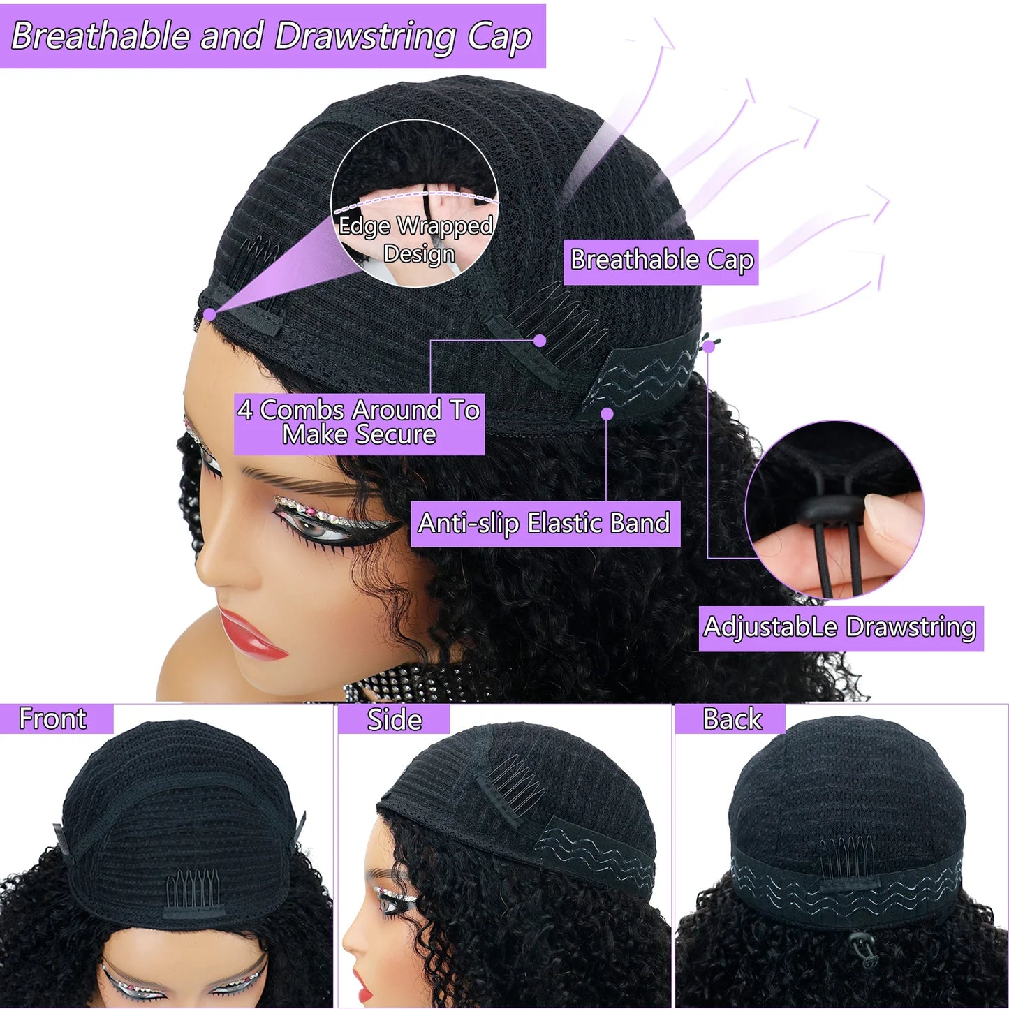 Curly Half Wig