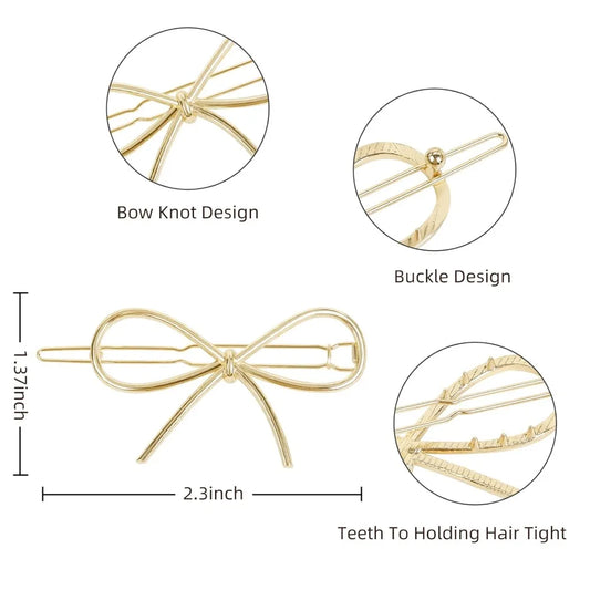 4Pcs Metal Hairpins