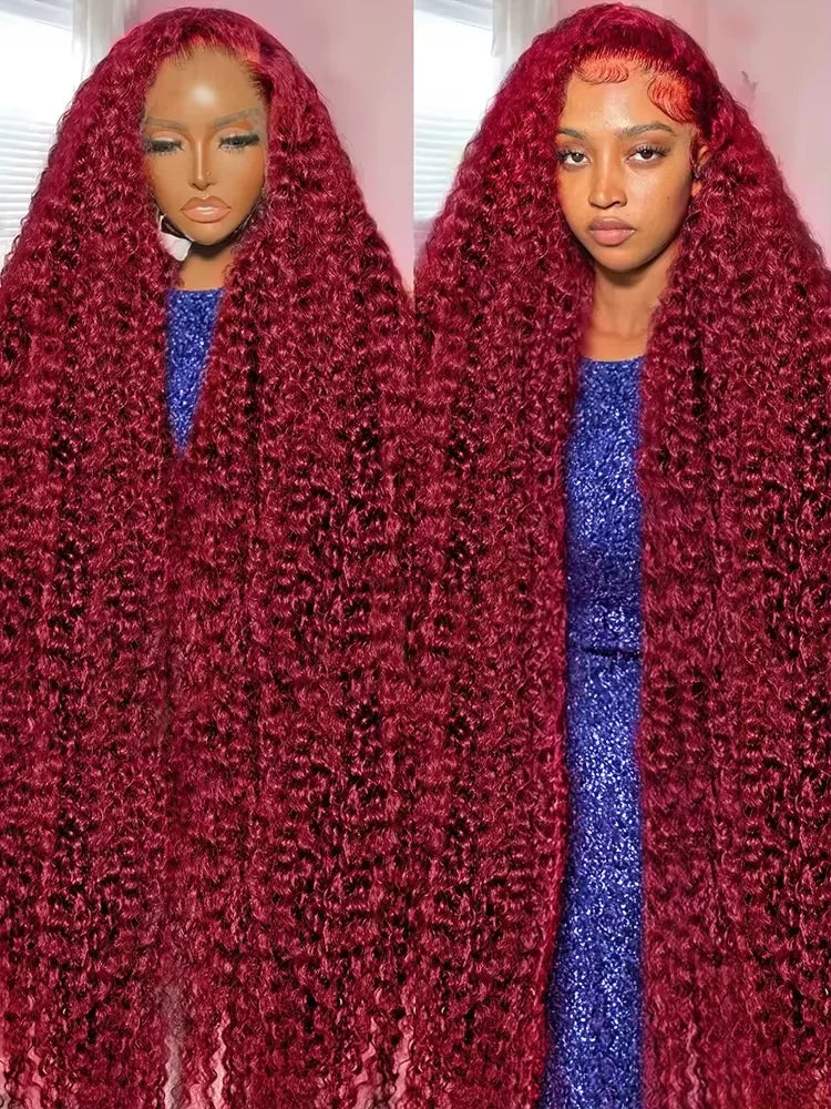 Deep Wave 99J Burgundy 13x4 Lace