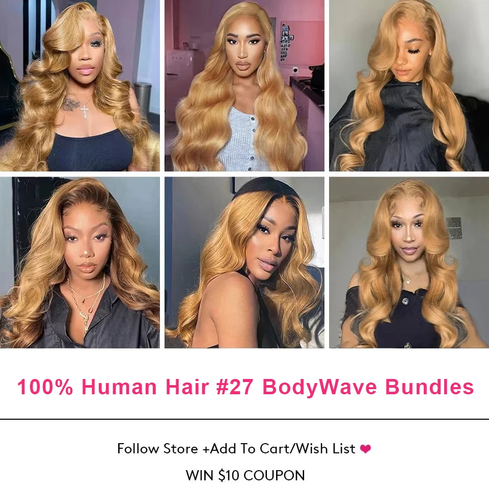 Ash Blonde Hair Brazilian Body Wave  Human Hair Bundles