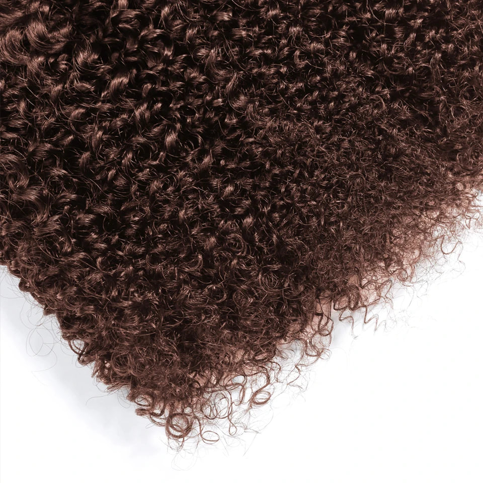 Chocolate Brown Kinky Curly Human Hair Bundles
