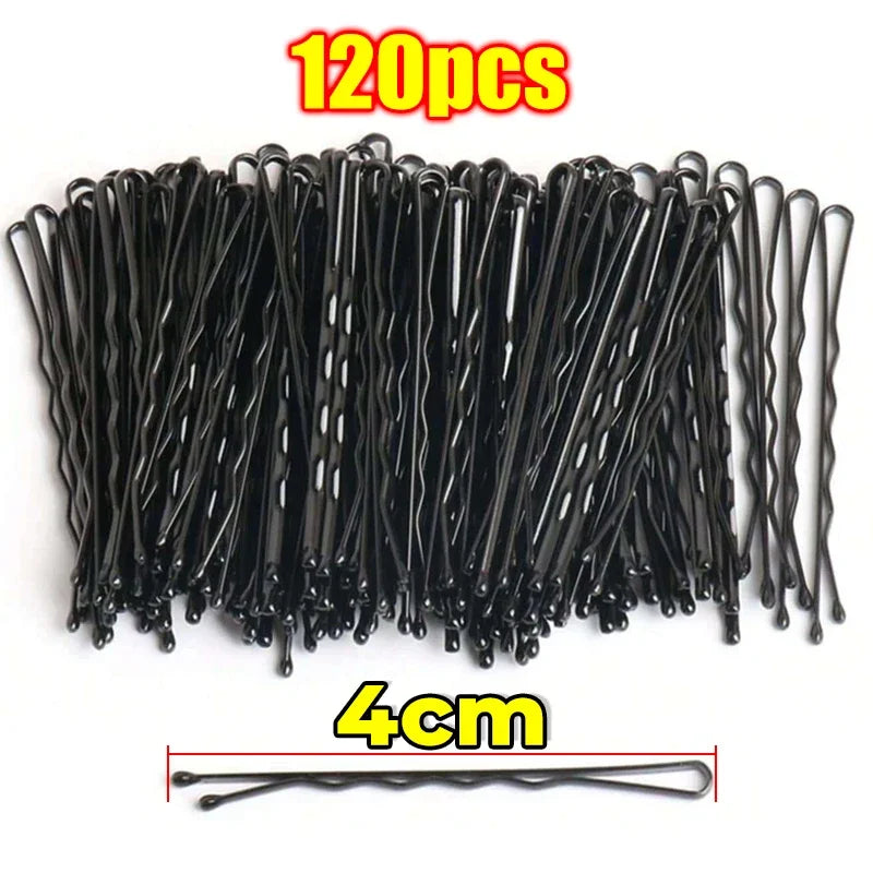 Black Straight Line Hair Clip