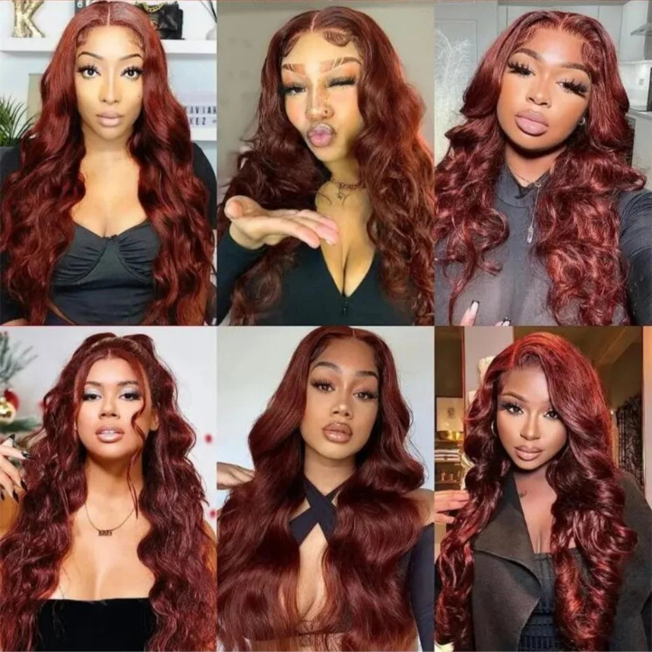 Reddish Brown Lace Front Human Hair