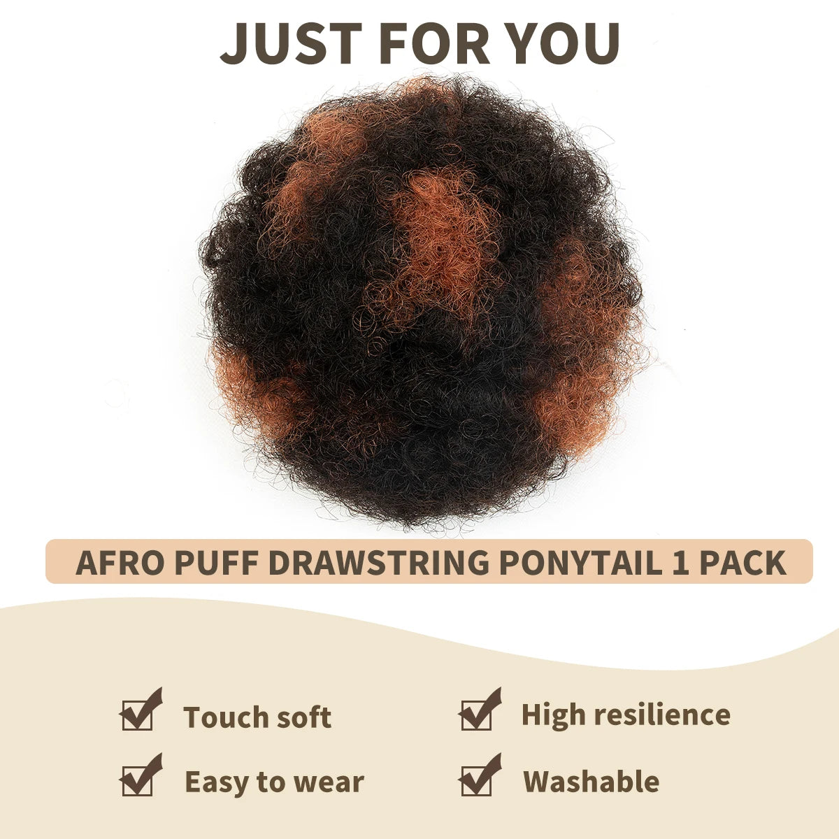 Ponytail Kinky Curly Afro Puff Drawstring