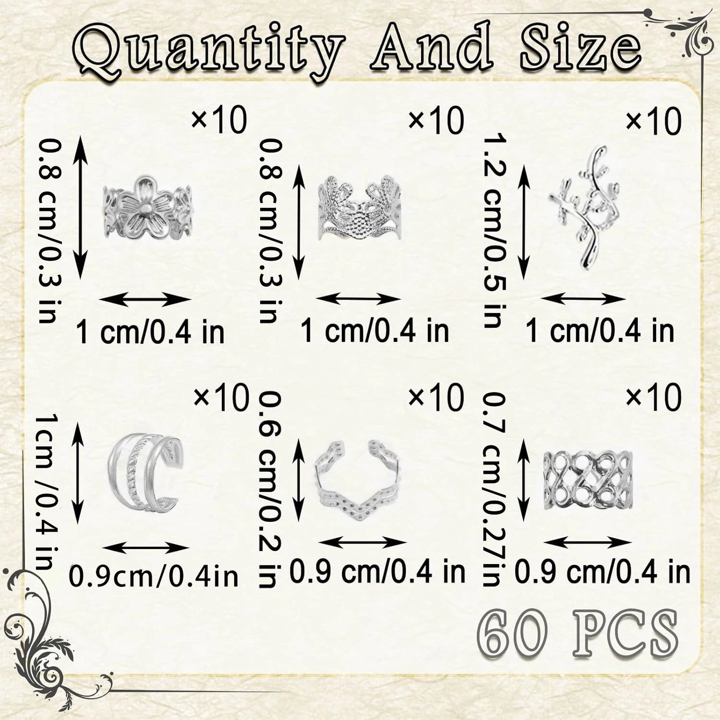 Jewelry for Braids Gold Clips
