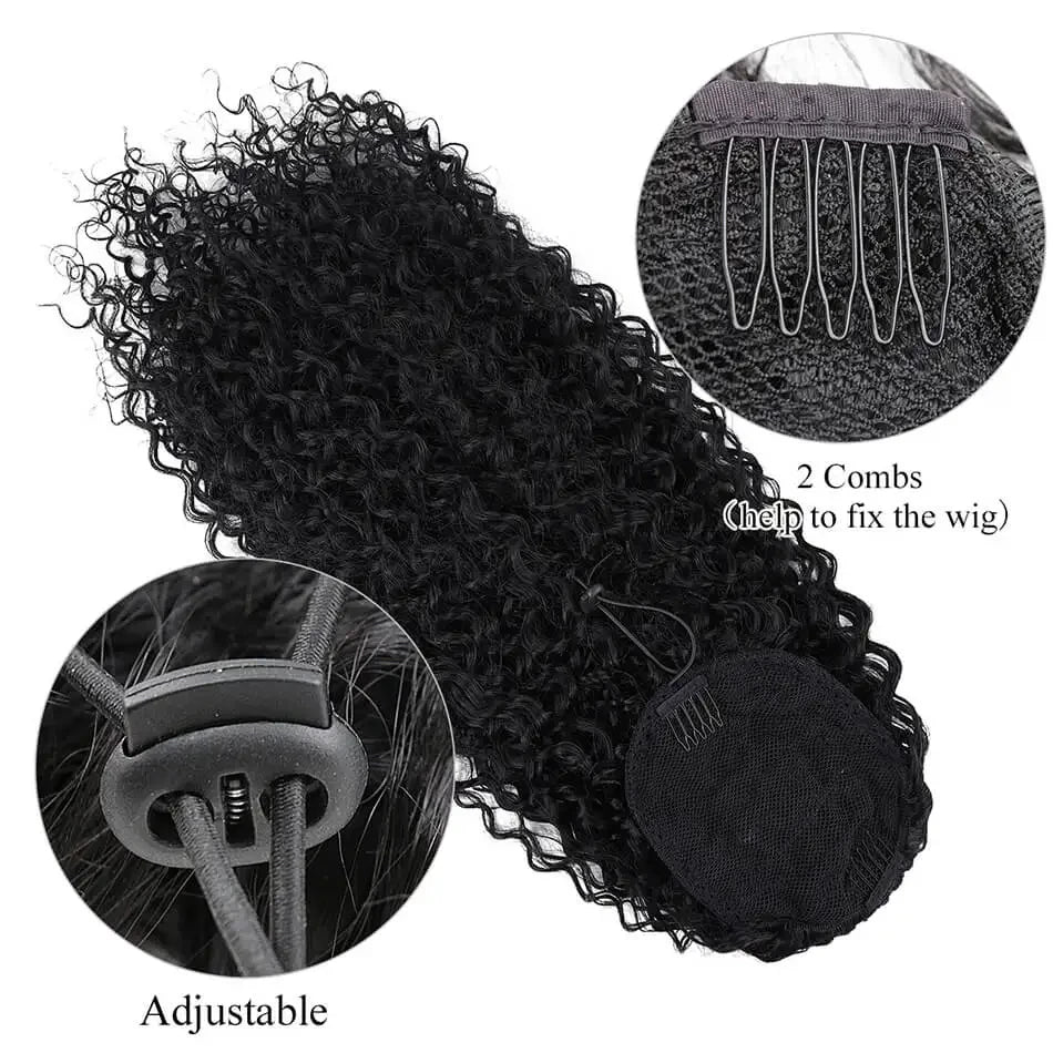 Deep Wave Drawstring Ponytail