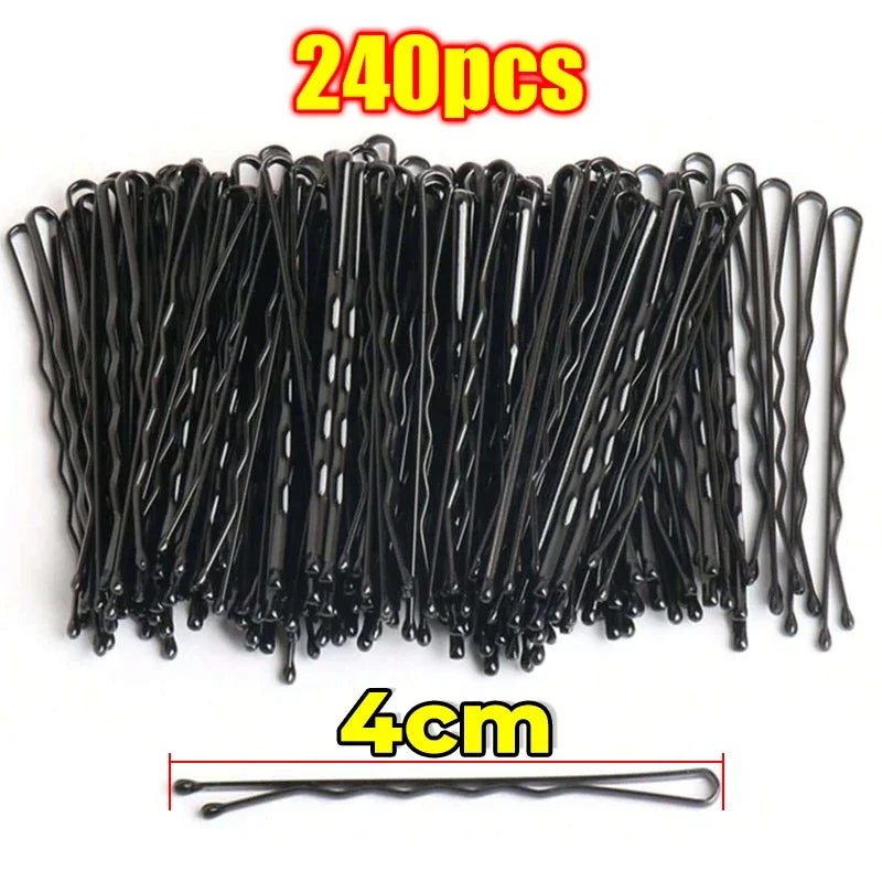 Black Straight Line Hair Clip