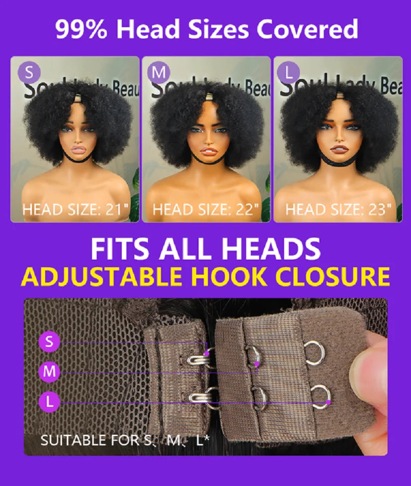 V Part Wig Human Hair 12A