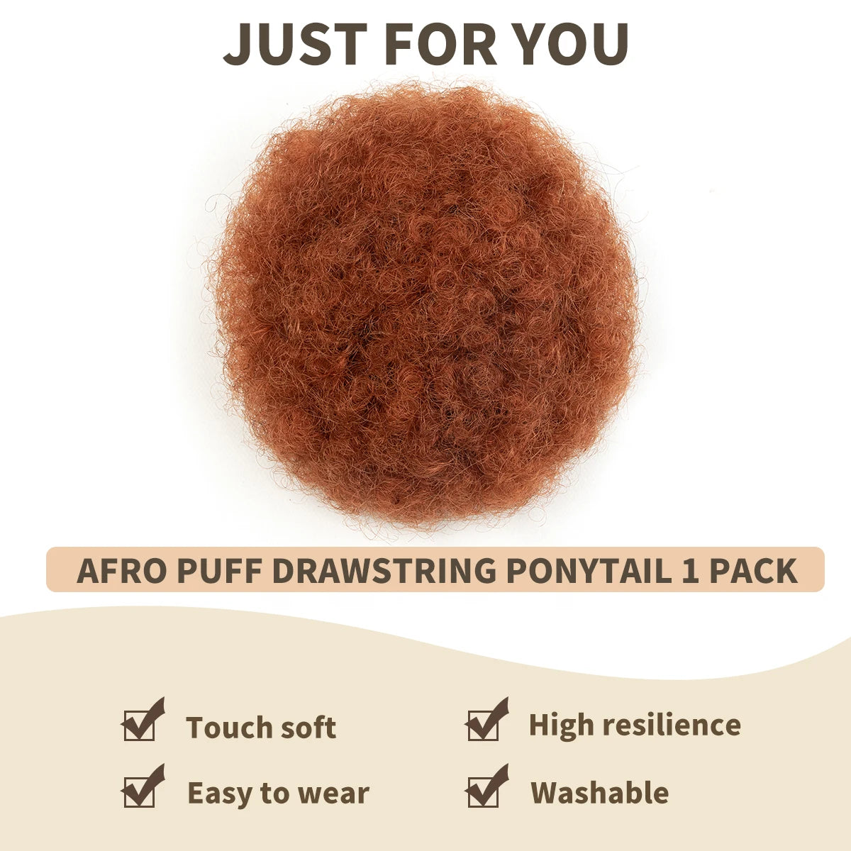 Ponytail Kinky Curly Afro Puff Drawstring