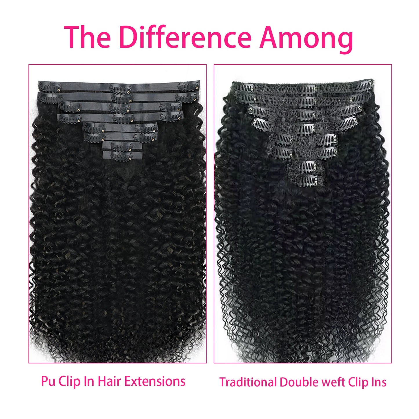 Clip in Hair Extensions Curly Wave