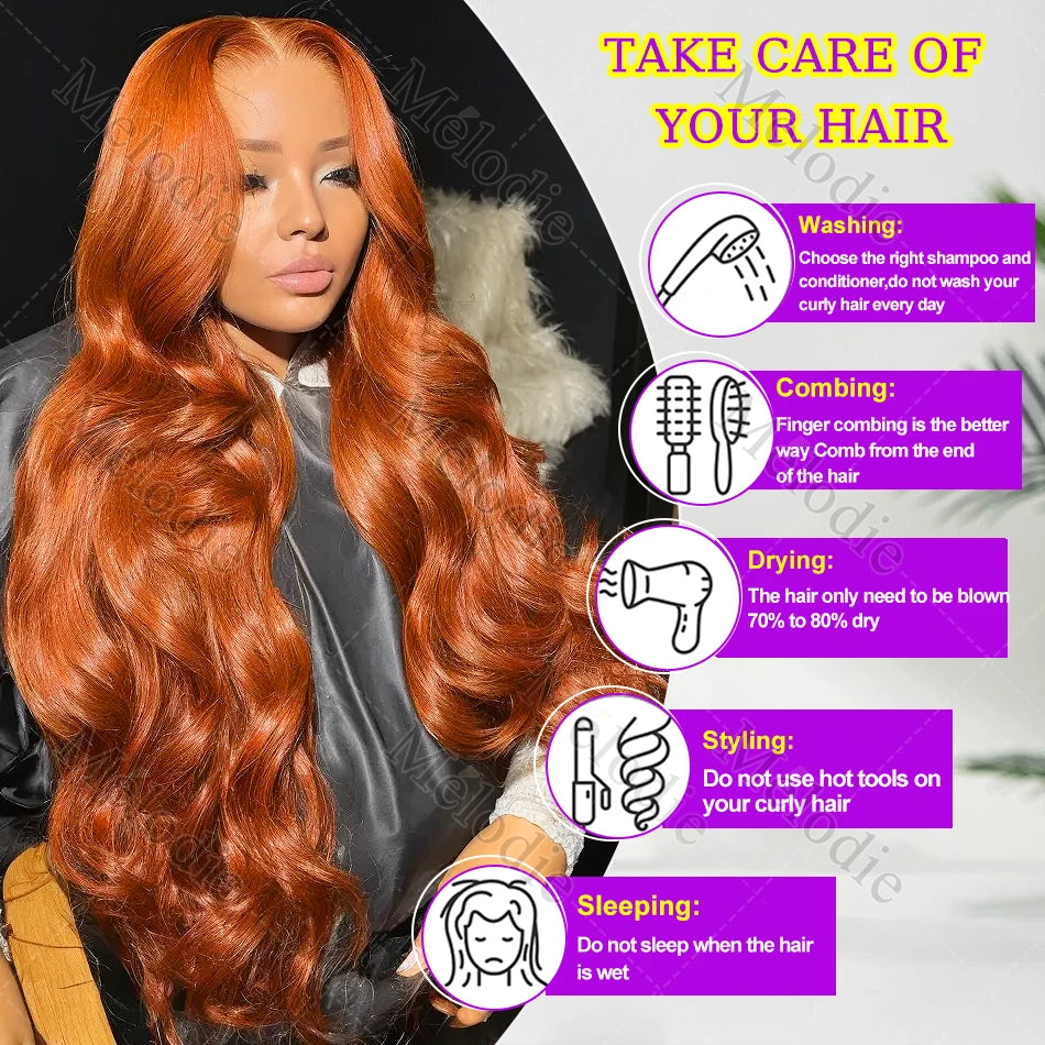 Ginger Water Wave  Wigs