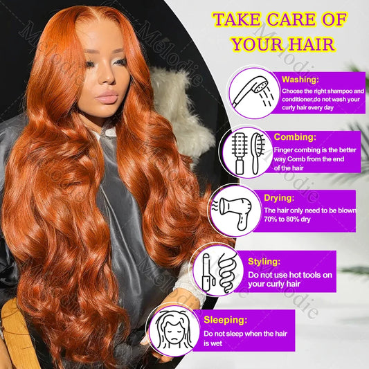 Ginger Water Wave  Wigs