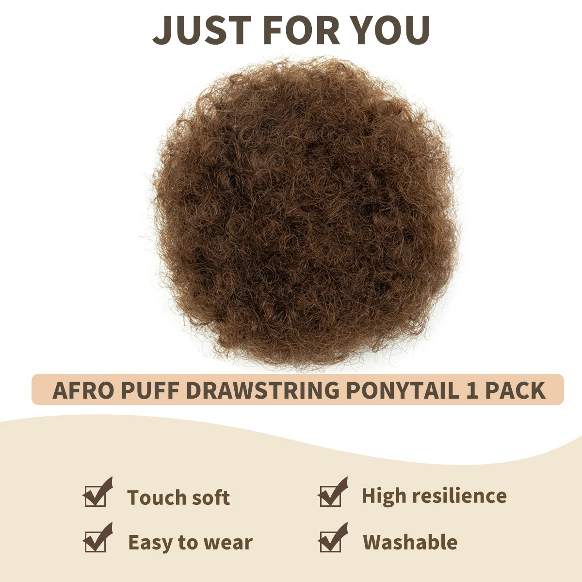 Ponytail Kinky Curly Afro Puff Drawstring
