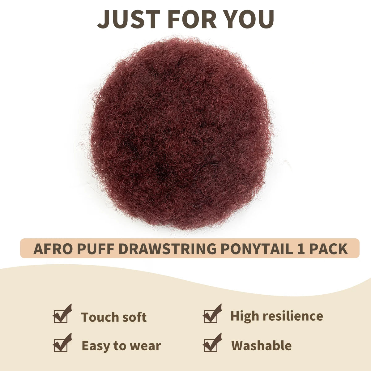 Ponytail Kinky Curly Afro Puff Drawstring