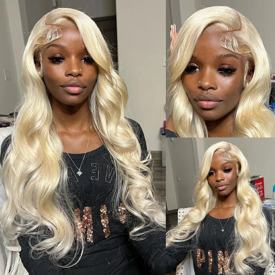 613 Human Hair 13X6 Body Wave blonde