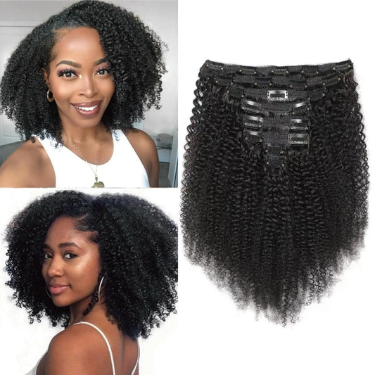 Afro Kinky Curly Clip In Human hair