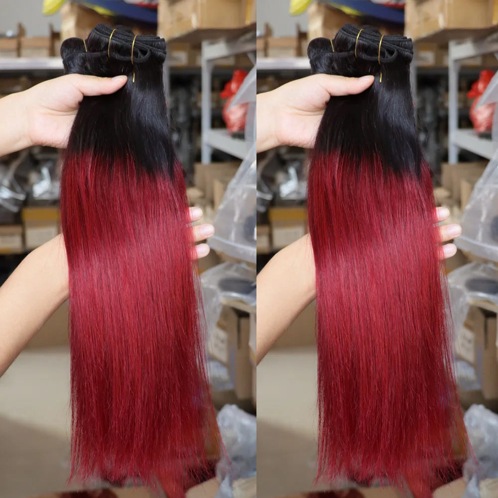 One Bundle Red Ombre