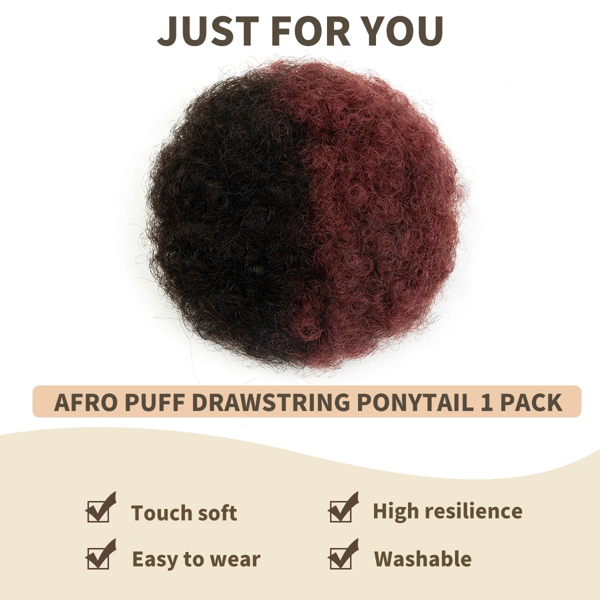 Ponytail Kinky Curly Afro Puff Drawstring