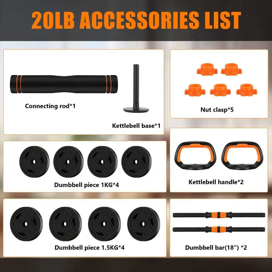 20Lbs Adjustable Dumbbell Set