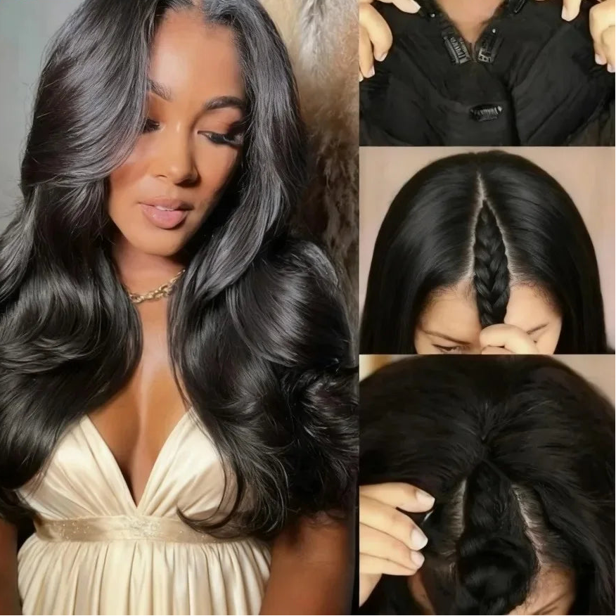 V Part Wigs Human Hair