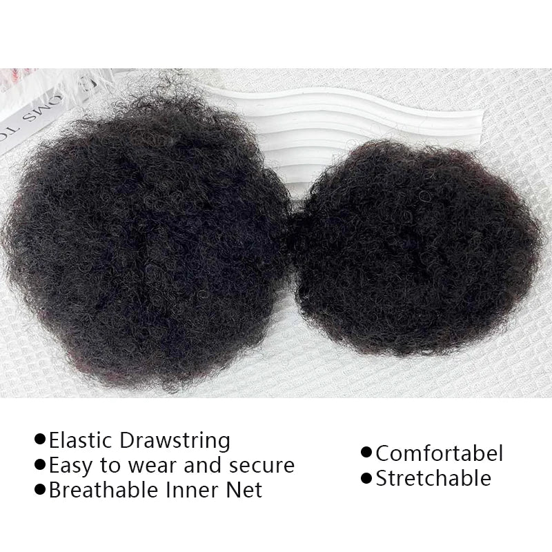 Ponytail Kinky Curly Afro Puff Drawstring