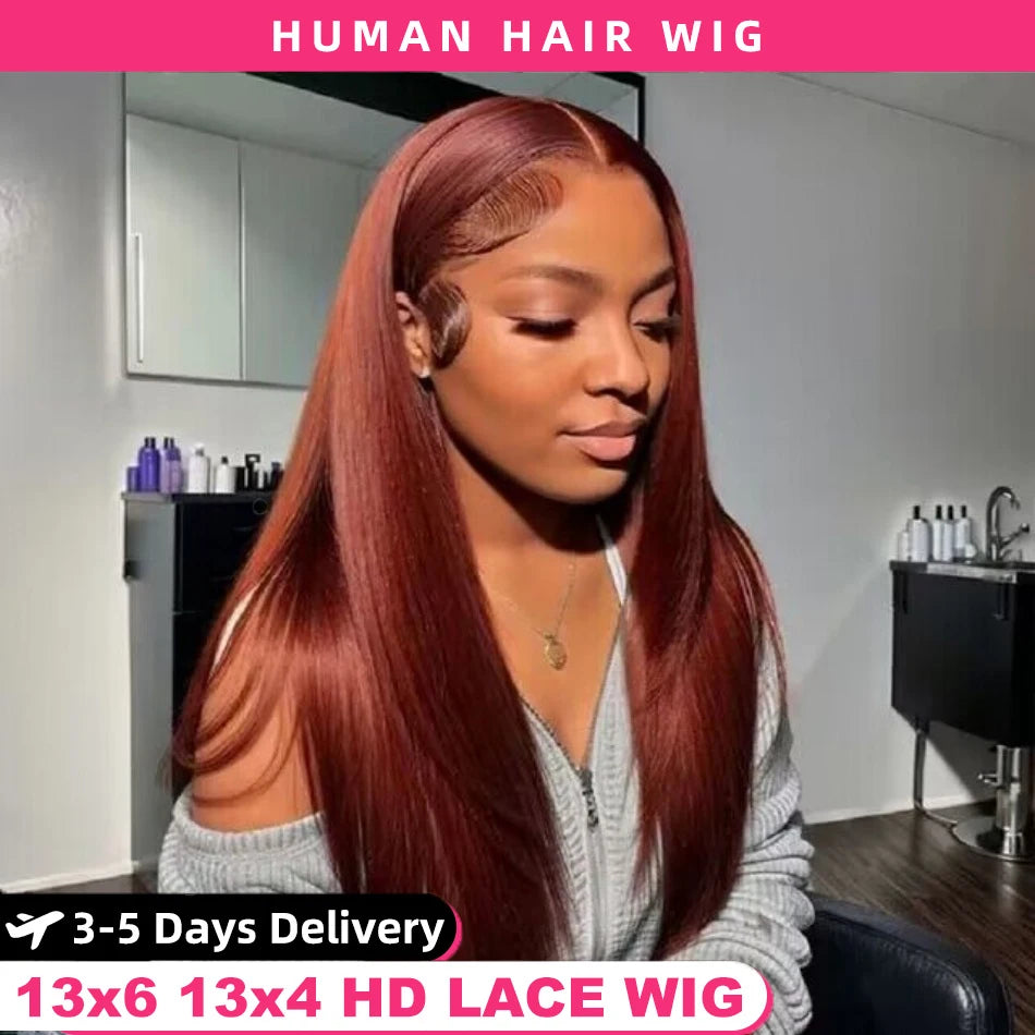Reddish Brown HD 13x6 Lace Frontal Wigs