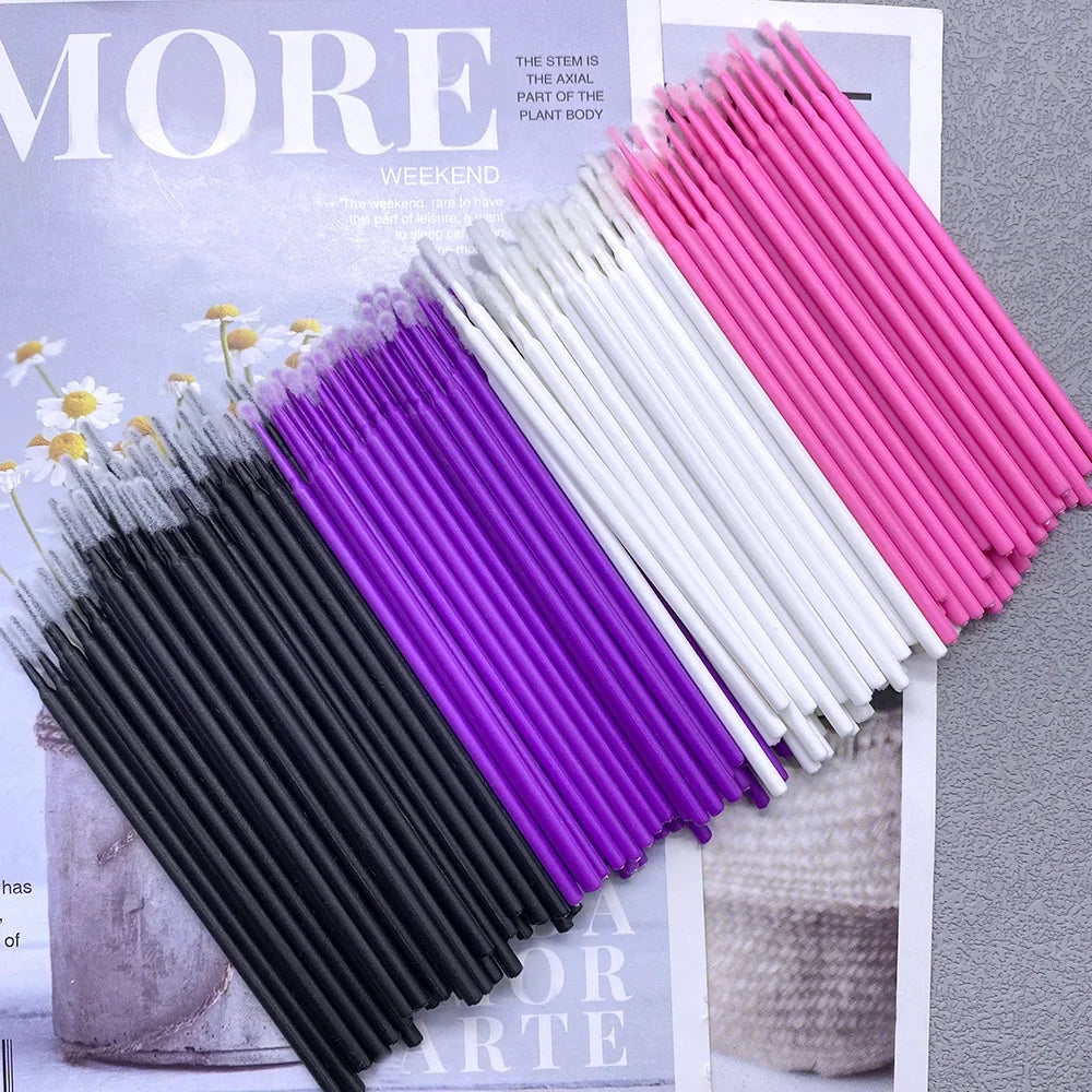 100/500pcs Eyelash Cleaning Brush