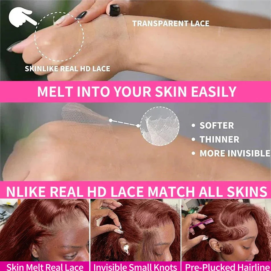 Reddish Brown HD 13x6 Lace Frontal Wigs