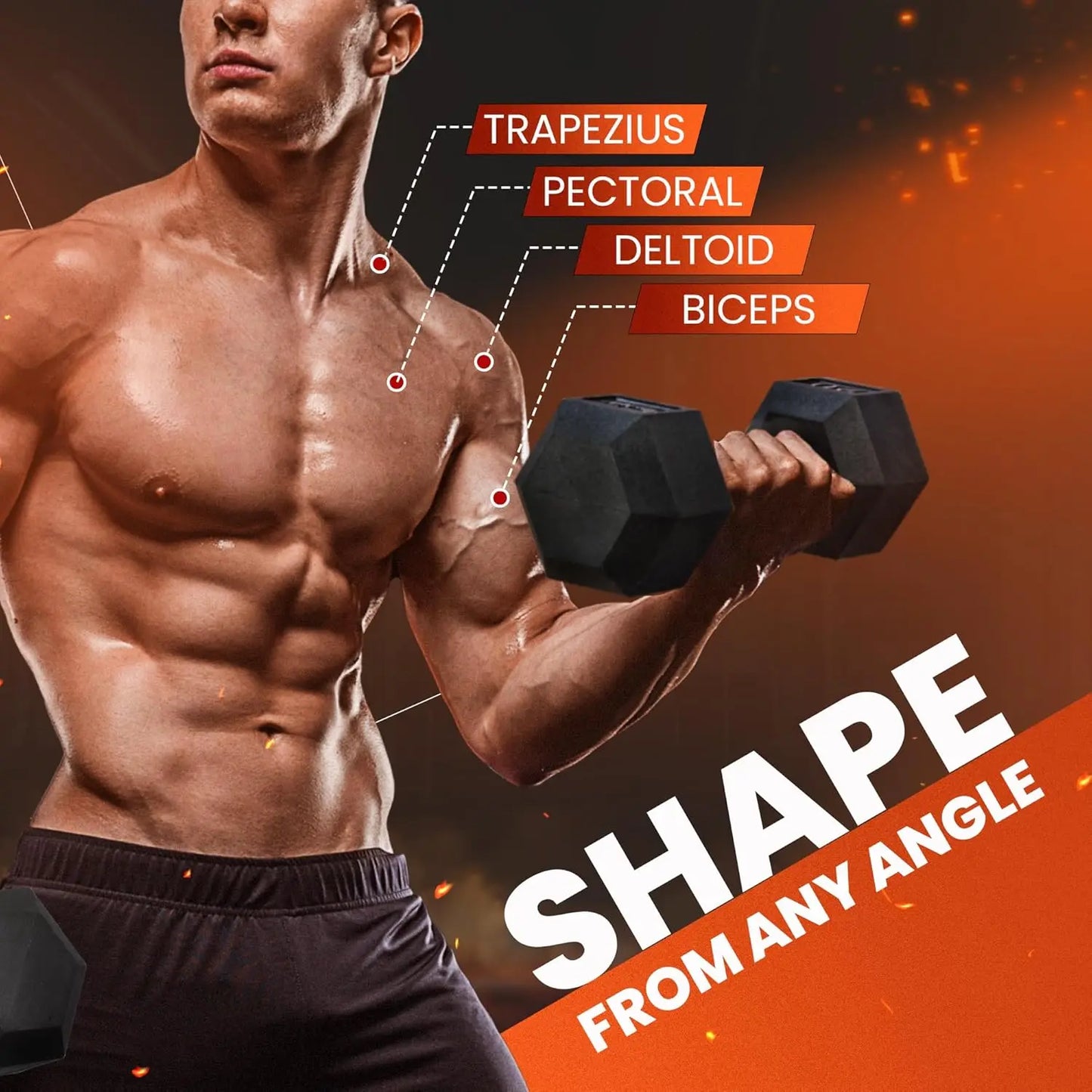 Chrome/Rubber Grip Dumbbells