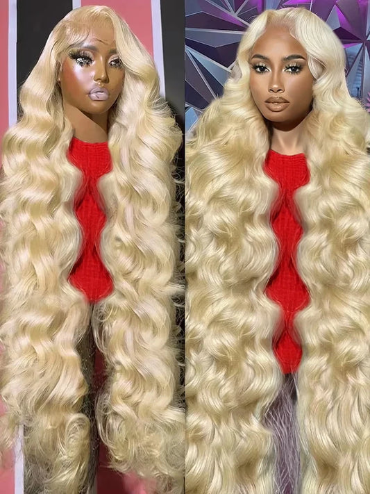 613 Honey Blonde Body Wave Frontal Human Hair