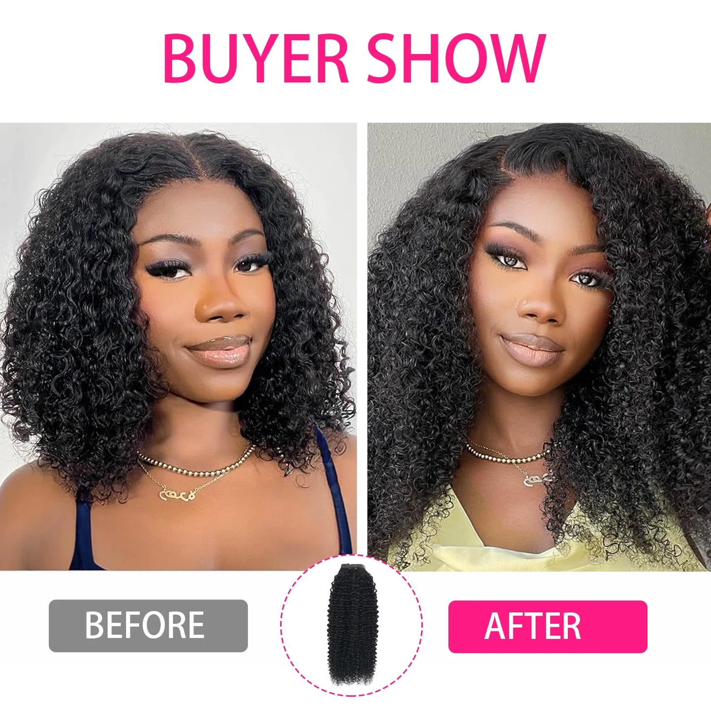 Clip in Hair Extensions Curly Wave