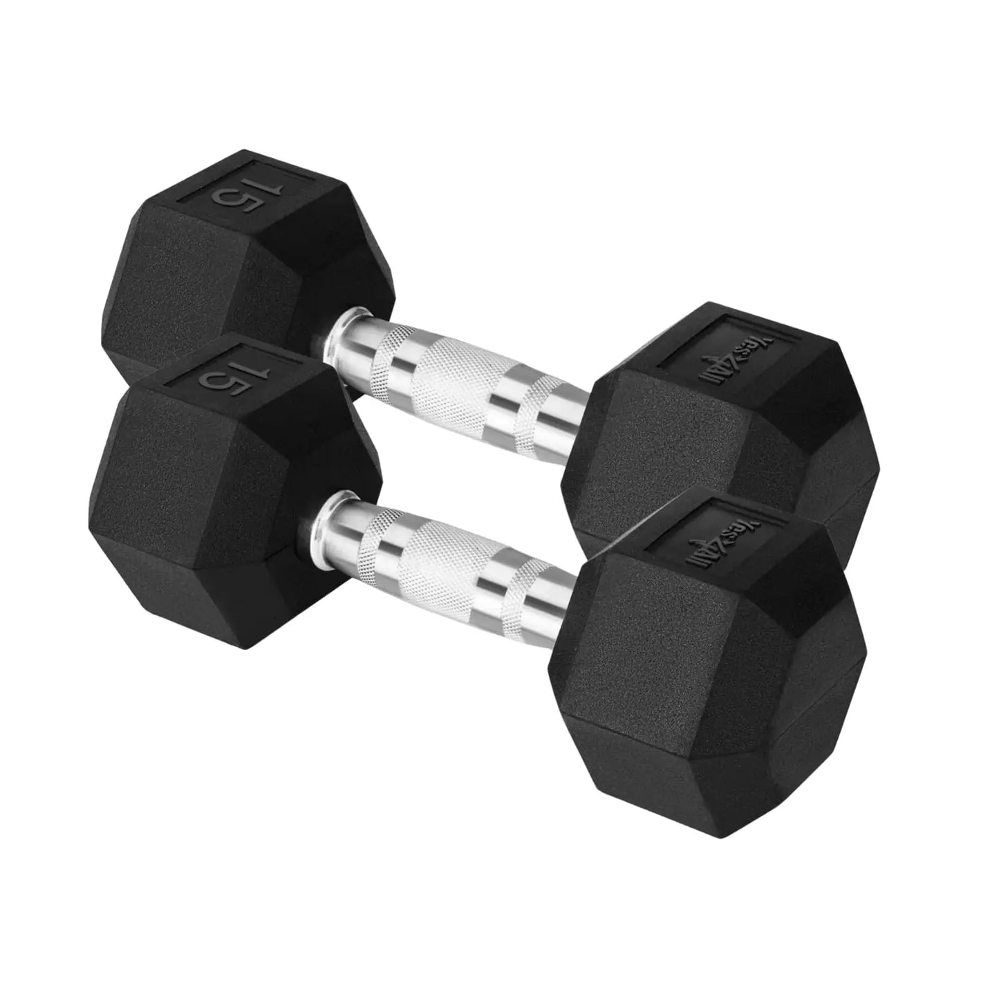 Chrome/Rubber Grip Dumbbells