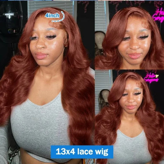 Reddish Brown Lace Front Human Hair