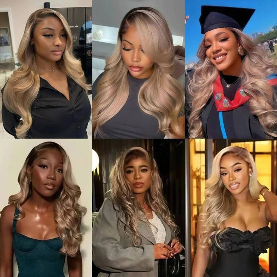 Ombre Blonde With Dark Roots Colored