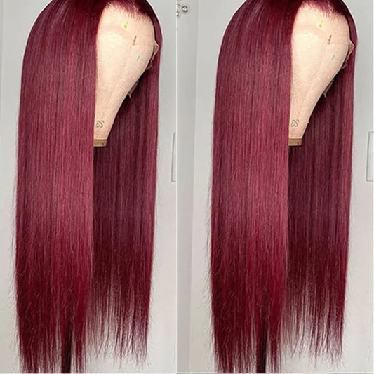 99J Colored Burgundy Straight Wig