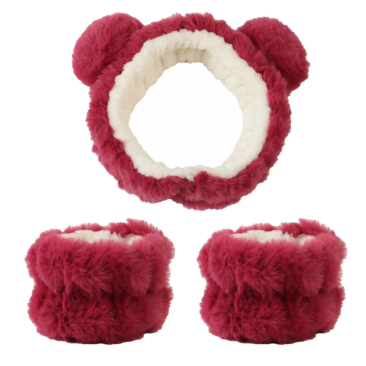 3pcs Cute Bear Headband Set