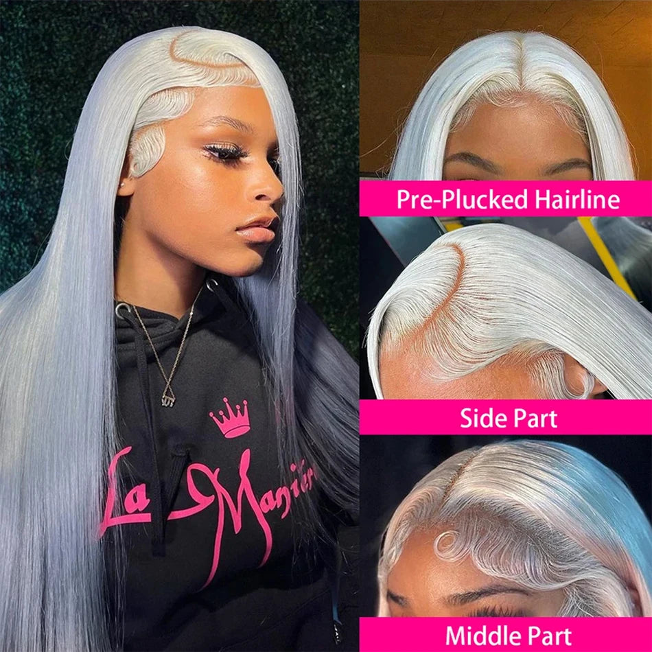 Silver Grey Bone Straight