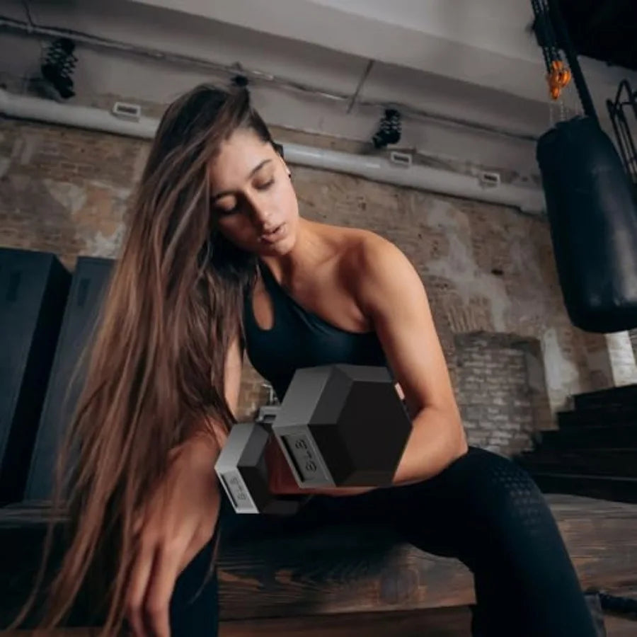 Rubber Coated Hex Dumbbell