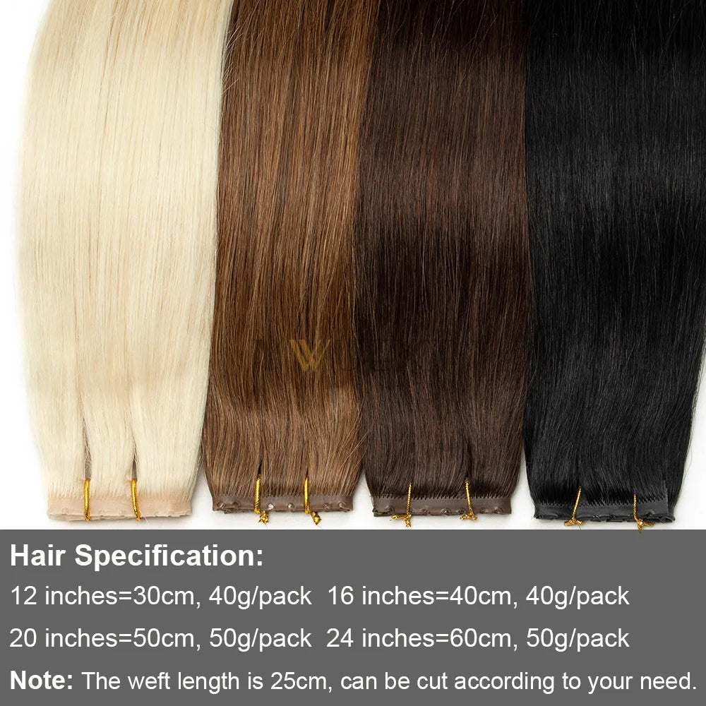 Double Inject Hole Weft Human hair Micro Loop Bundles