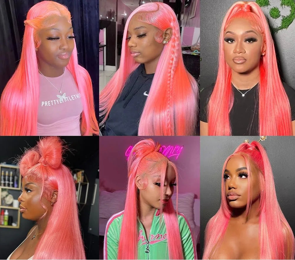 Pink Colored Bone Straight